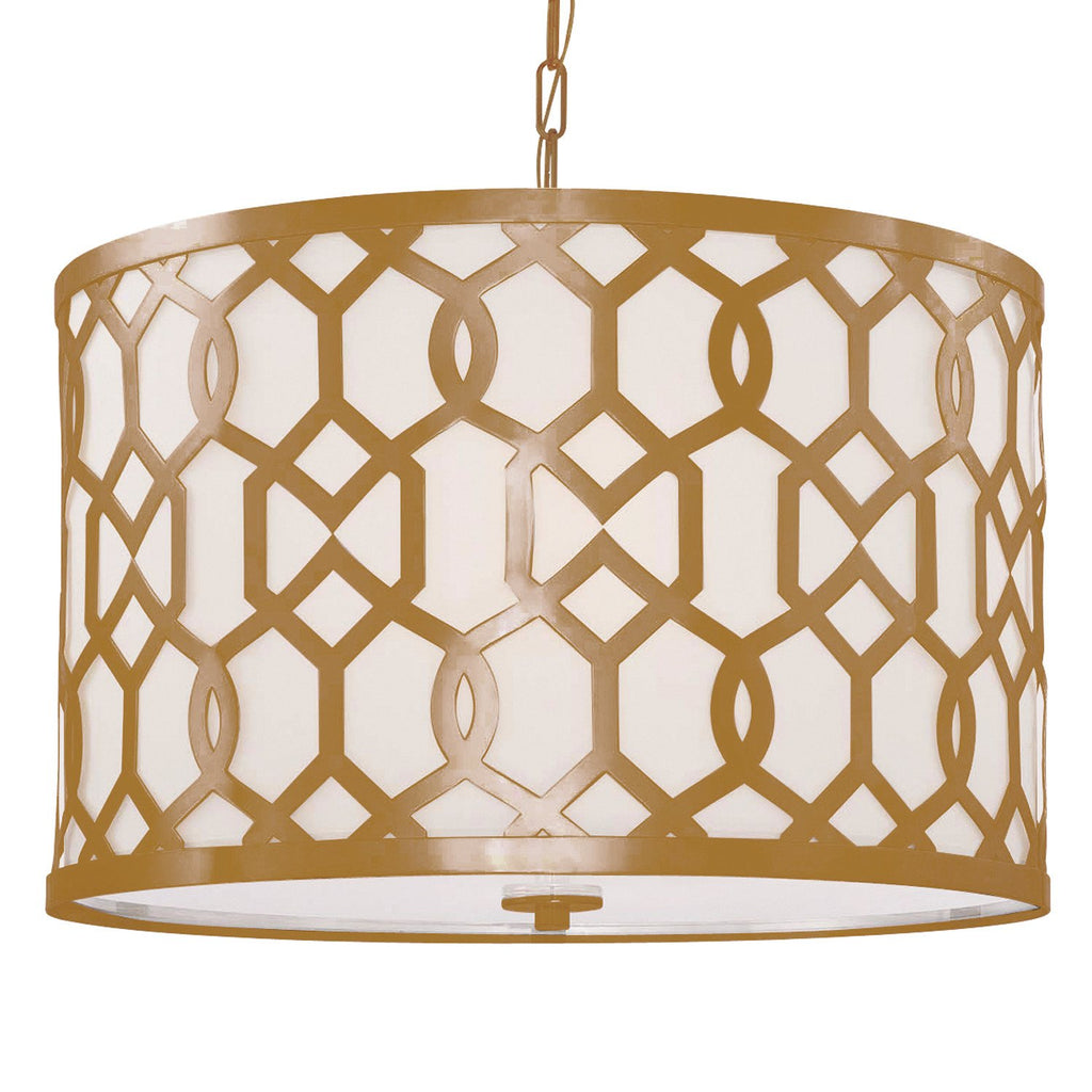 5 Light Aged Brass Modern Chandelier - C193-2266-AG