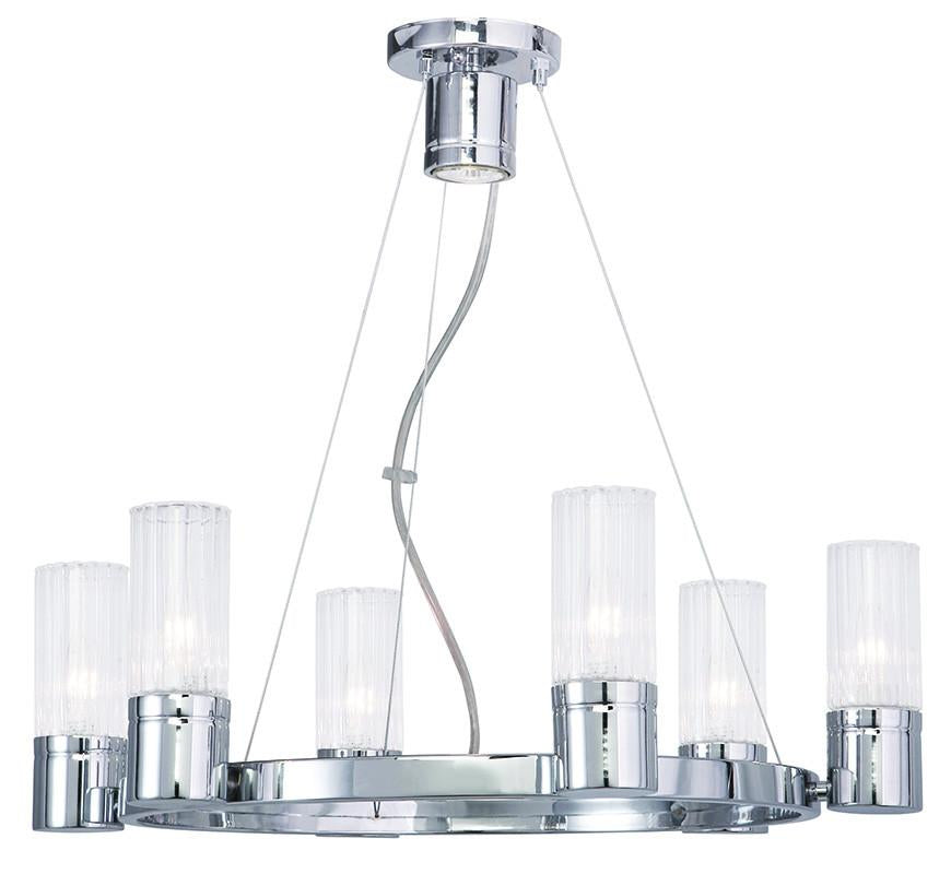 Livex Midtown  6 Light Polished Chrome Chandelier - C185-50696-05