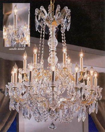 Maria Theresa Crystal Chandelier Lighting 30"X28" - A500-152/18 - Limited qty available at this SPECIAL price