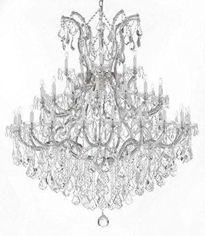 Large Foyer / Entryway Maria Theresa Empress Crystal (Tm) Chandelier Lighting H 60" W 52" - A500-Silver/B12/2756/36+1