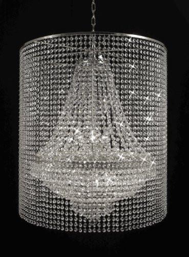 Empire Crystal Chandelier Lighting With Crystal Shade - A500-Silver/C2/870/9