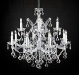 Swarovski Crystal Trimmed Chandelier New Lighting Chandelier W/ Crystal Balls 28 X 30 - A500-Silver/Balls/21532/12+1 Sw
