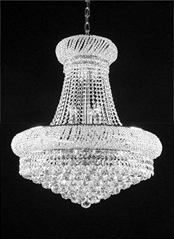 French Empire Crystal Chandelier Chandeliers H24" X W24" - Good for Dining Room, Foyer, Entryway, Family Room and More - A500-C6/CS/542/15