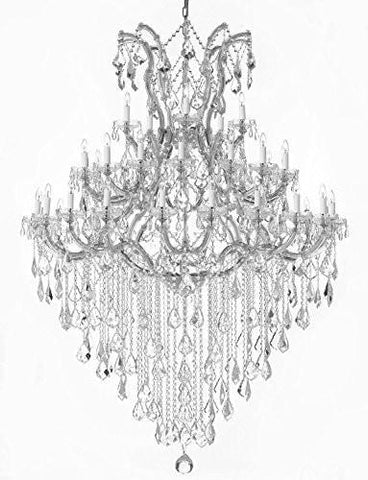 Large Foyer / Entryway Maria Theresa Empress Crystal (Tm) Chandelier Lighting H 72" W 52" - A500-Silver/B13/2756/36+1