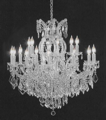 Swarovski Crystal Trimmed Chandelier Crystal Chandelier H38" W37" - A500-Silver/1/21510/15+1Sw