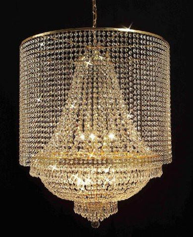 Empire Crystal Chandelier Empress Crystal (Tm) Lighting With Crystal Shade - A500-Gold/C1/870/9