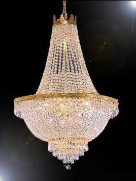 French Empire Crystal Chandelier Lighting H30" X W24" - A500-870/9