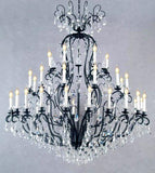 Swarovski Crystal Trimmed Chandelier! Wrought Iron Crystal Chandelier Chandeliers Lighting H72" X W60" - Perfect For An Entryway Or Foyer! - A500-556/41 Sw