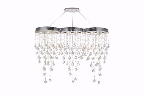C121-2025D48C/EC - Regency Lighting: Galaxy 9 light Chrome Chandelier Clear Elegant Cut Crystal